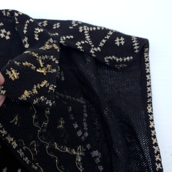 Free People New Romantics Black Beaded Shift Dress - Picture 6 of 10